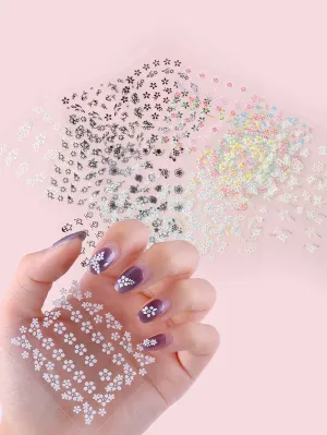 15sheets Floral Pattern Nail Art Sticker