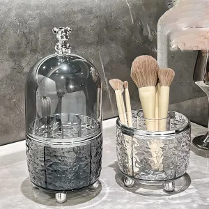 360 Rotating Makeup Brush Holder with Lid
