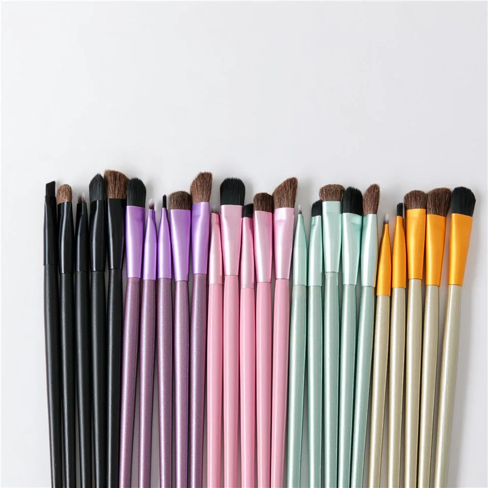 5 Pieces Travel Portable Mini Eye Makeup Professional Brushes Set