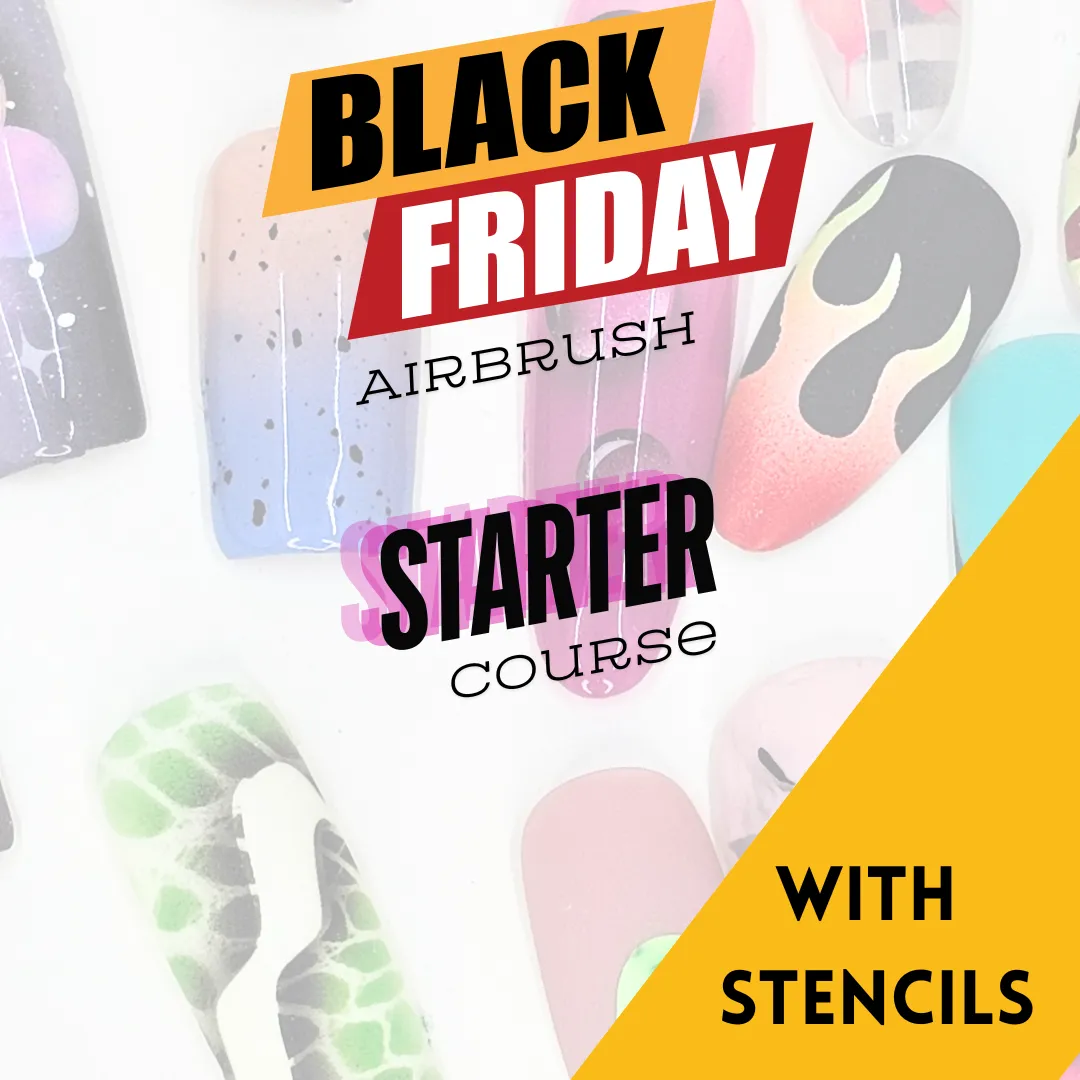 Acrylic Airbrush Paint Nail Art Master Course & 100 Stencils