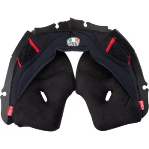 AGV Pista GP RR Cheek Pads - Black/Red - 2XL 20KIT603010012X