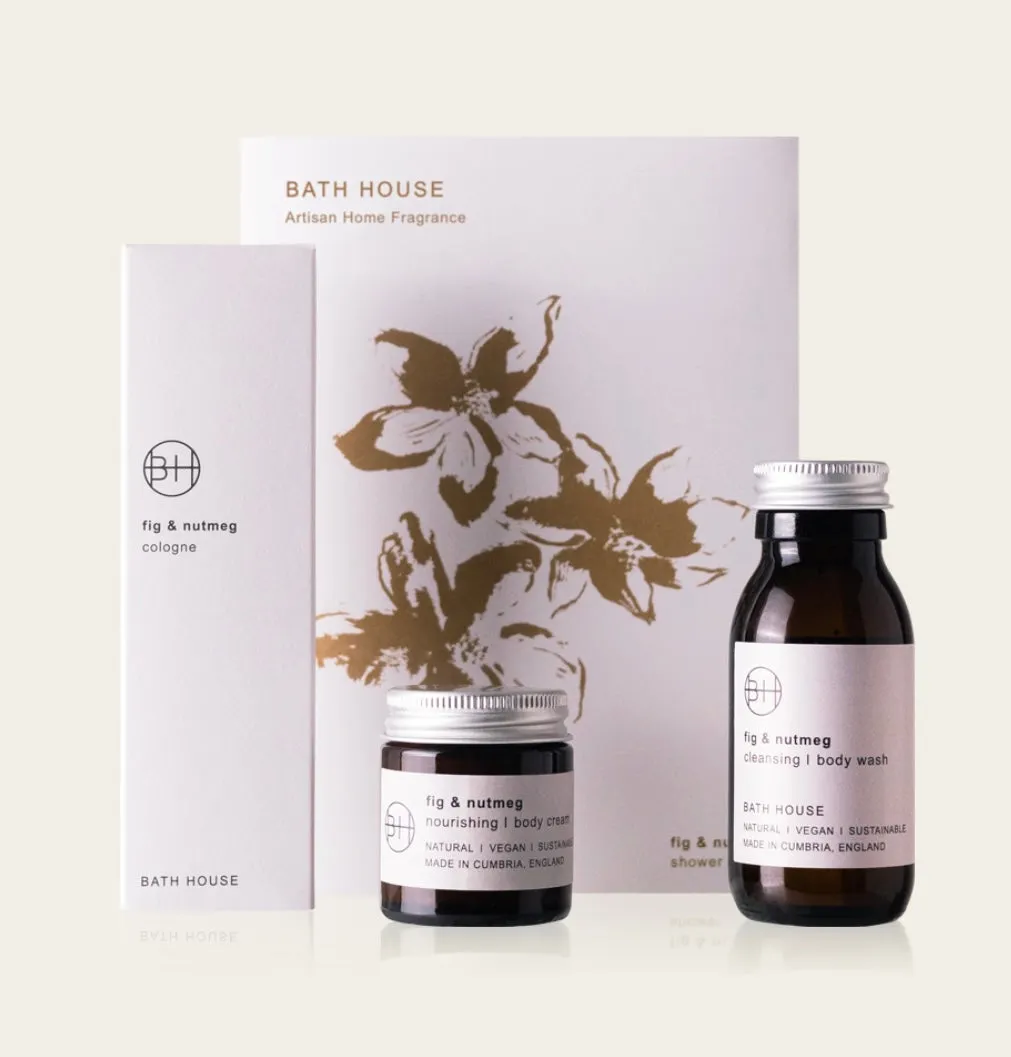 BATH HOUSE FIG & NUTMEG SHOWER SET