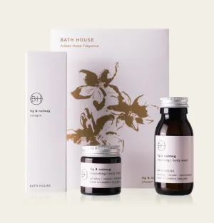 BATH HOUSE FIG & NUTMEG SHOWER SET