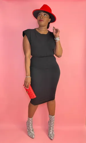 Chic Moves 2-Piece Padded Sleeveless Crop Top & High Waisted Midi Skirt Set (8 Colors)
