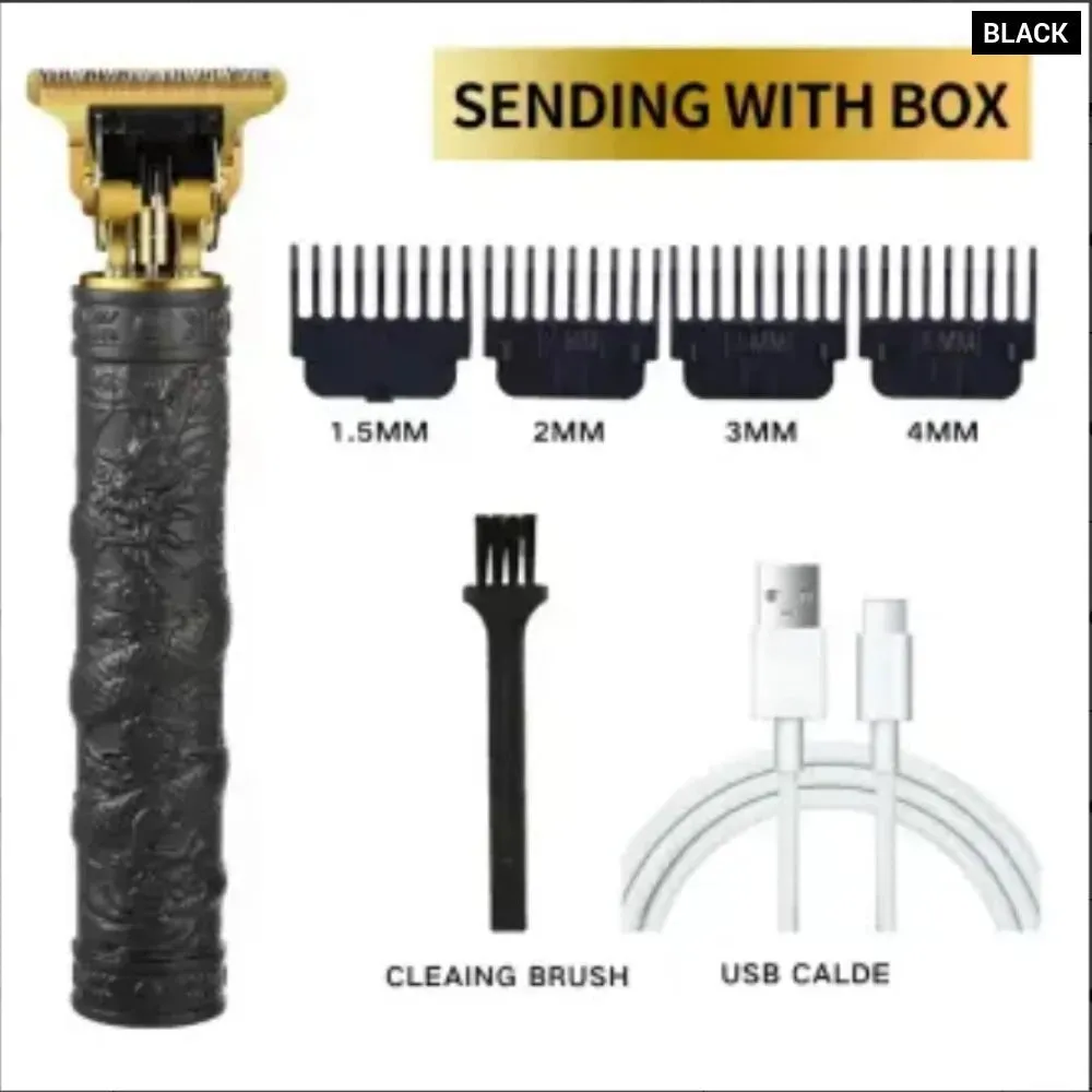 Electric Black Long Dragon Usb Charging Haircutter for Men