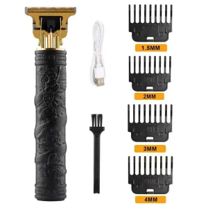 Electric Black Long Dragon Usb Charging Haircutter for Men