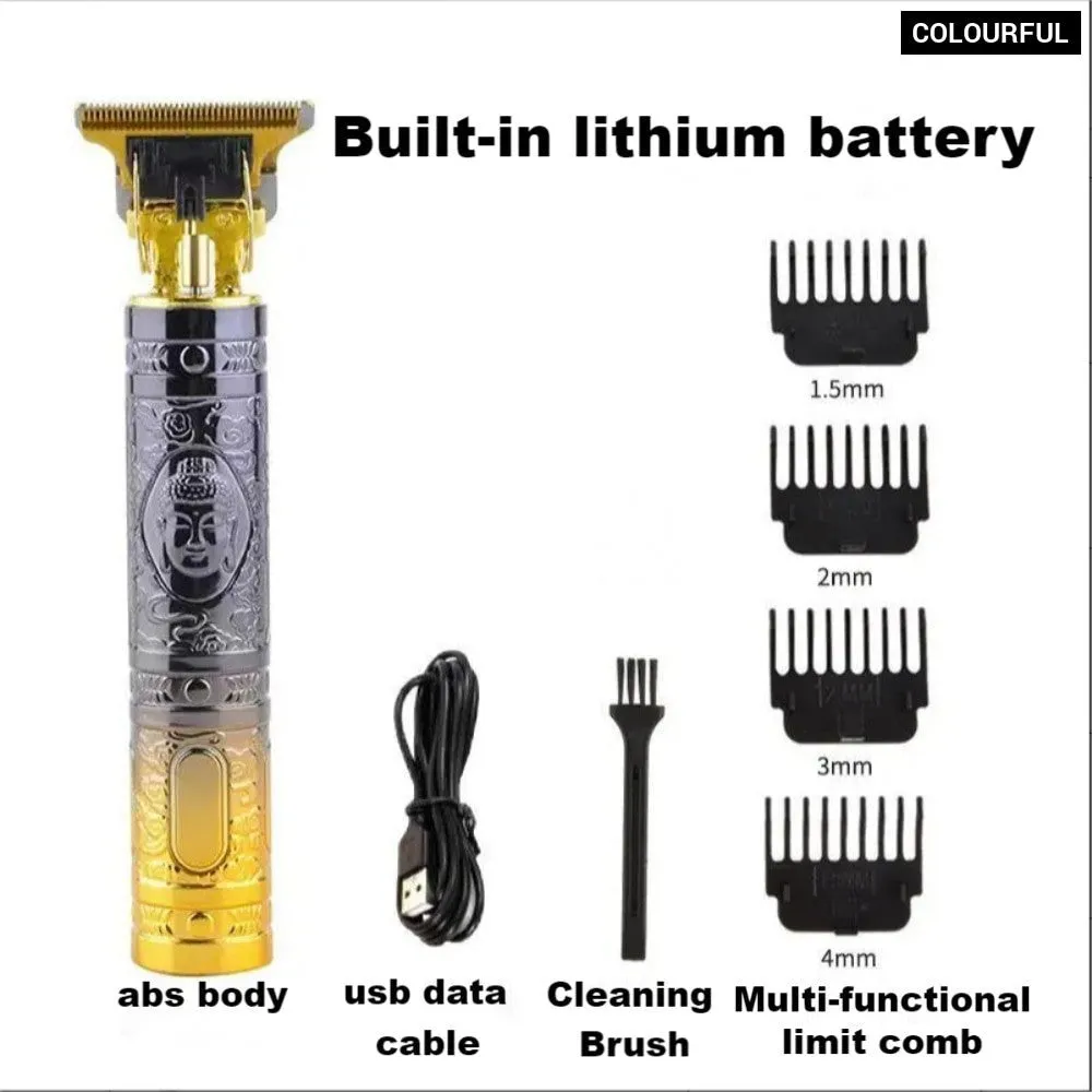 Electric Haircutter for Men Golden Buddha Usb Electric Hair Clipper Electric Faders Barber Shaved Head Shaver Multifunctional