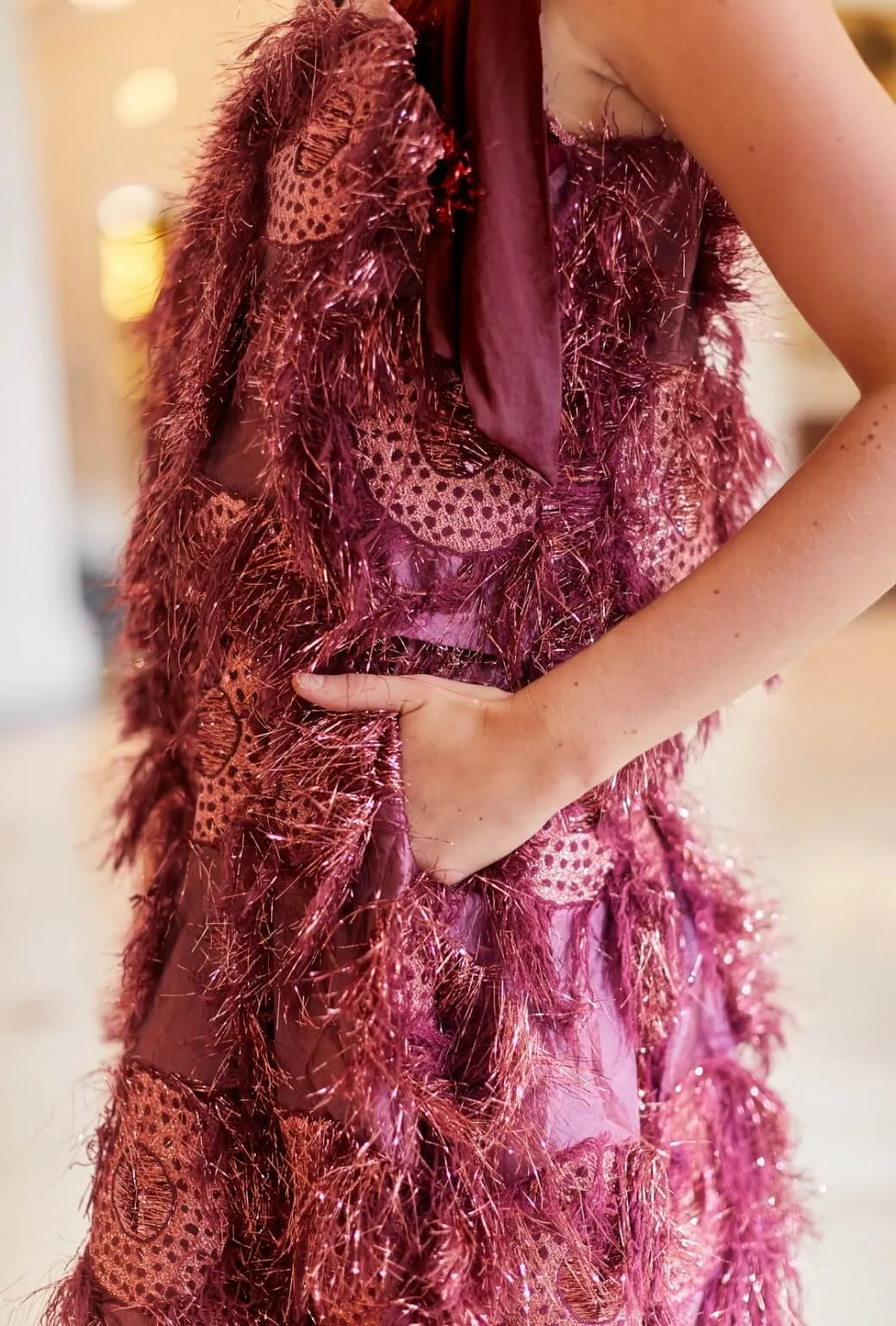 Eyelash Skirt - Bordeaux Eyelash