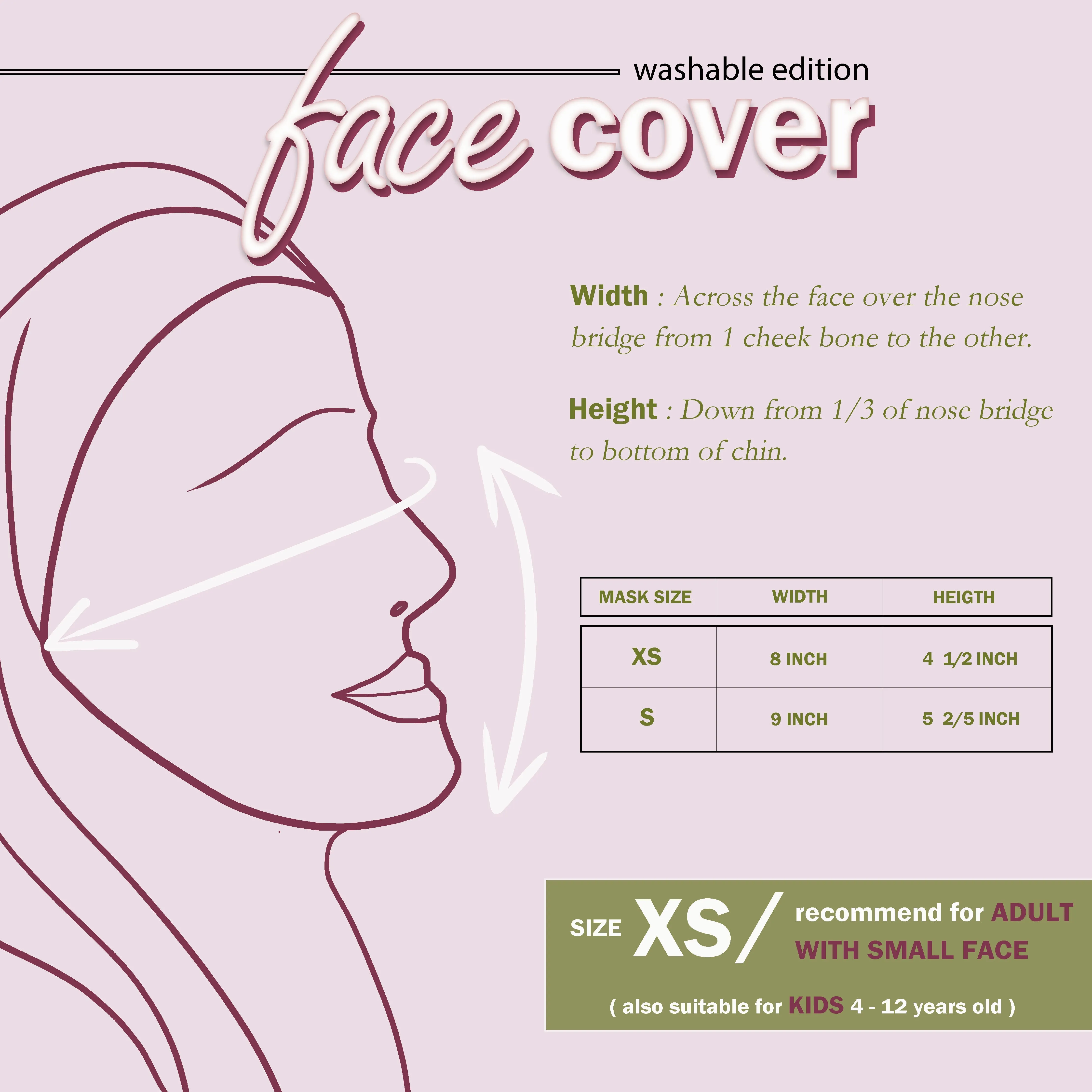 Face Cover - Reusable & Washable Mask