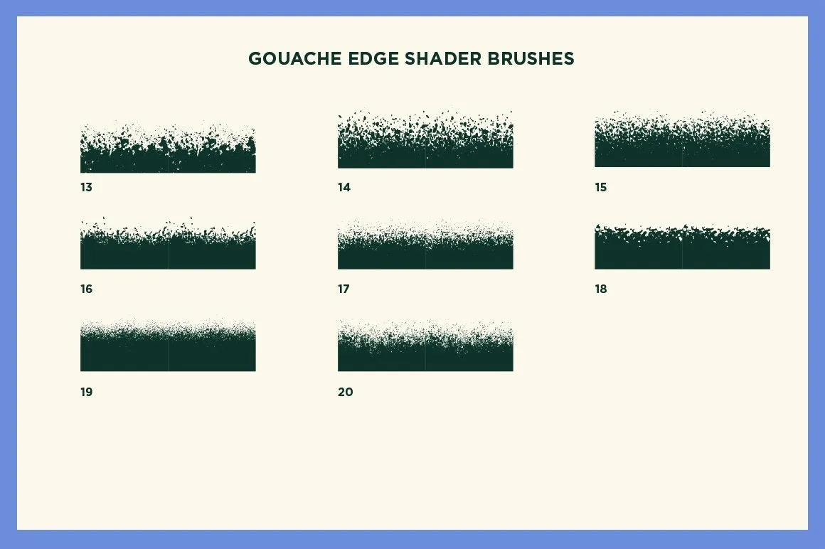 Gouache Shader Brushes for Adobe Illustrator