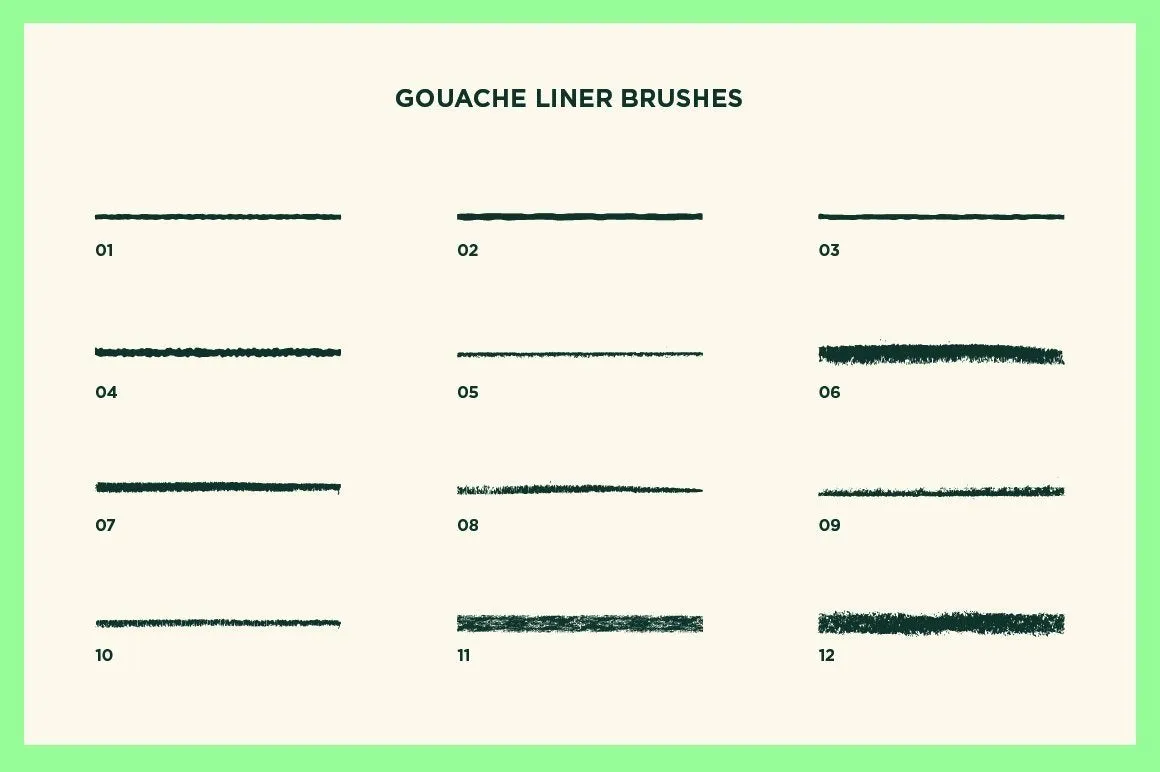 Gouache Shader Brushes for Adobe Illustrator