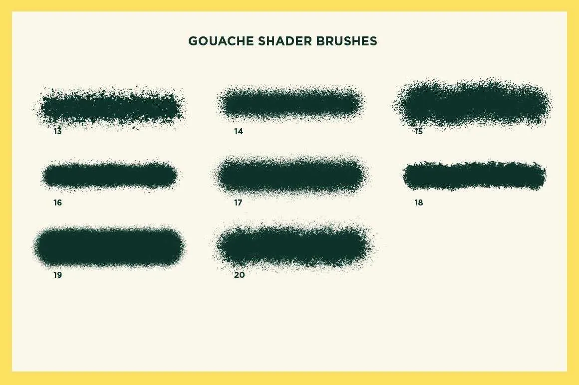Gouache Shader Brushes for Adobe Illustrator
