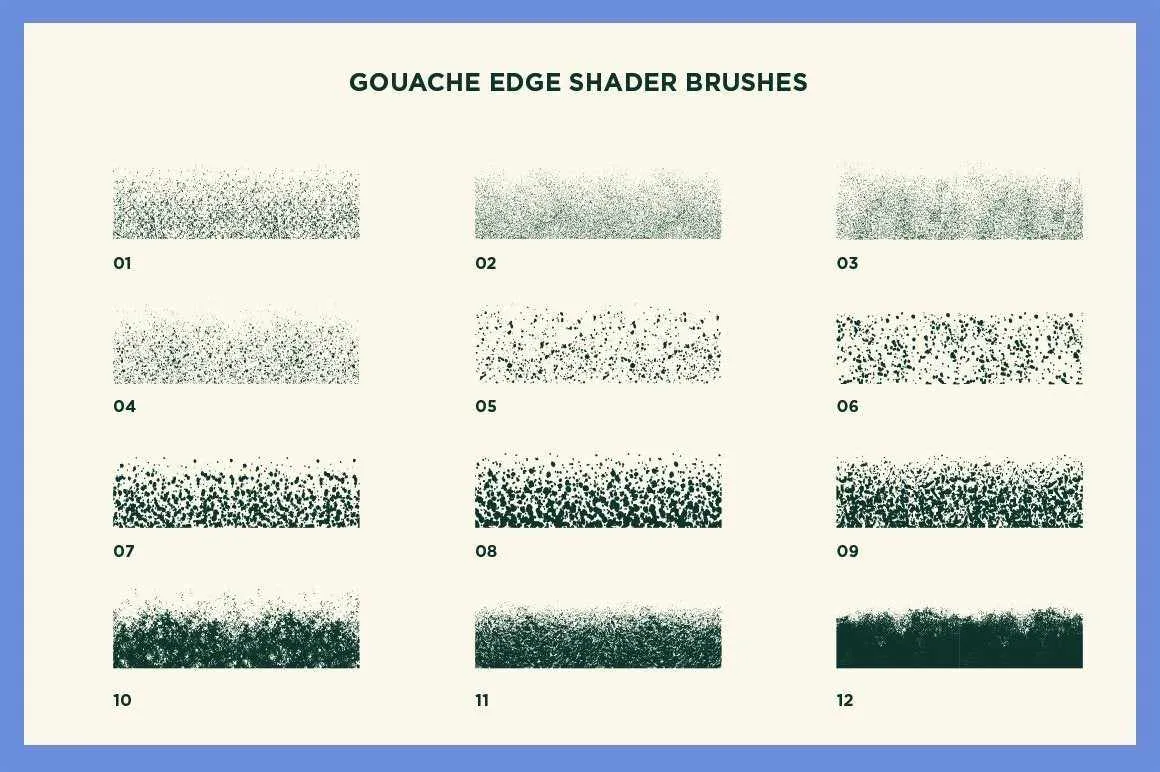 Gouache Shader Brushes for Adobe Illustrator