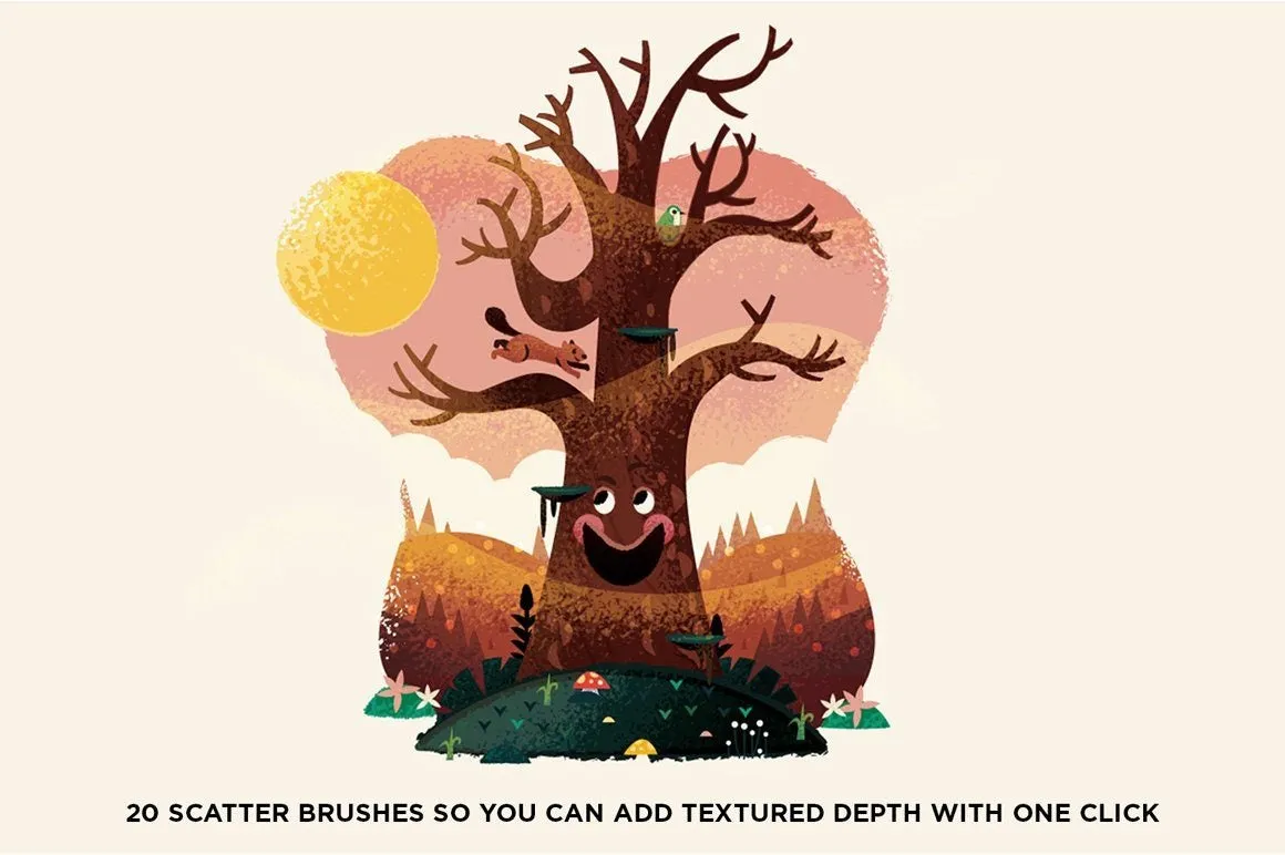 Gouache Shader Brushes for Adobe Illustrator