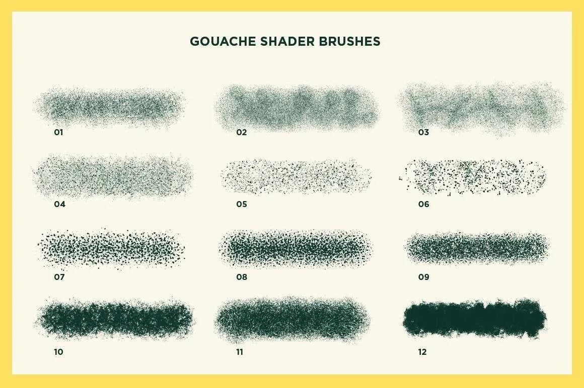 Gouache Shader Brushes for Adobe Illustrator