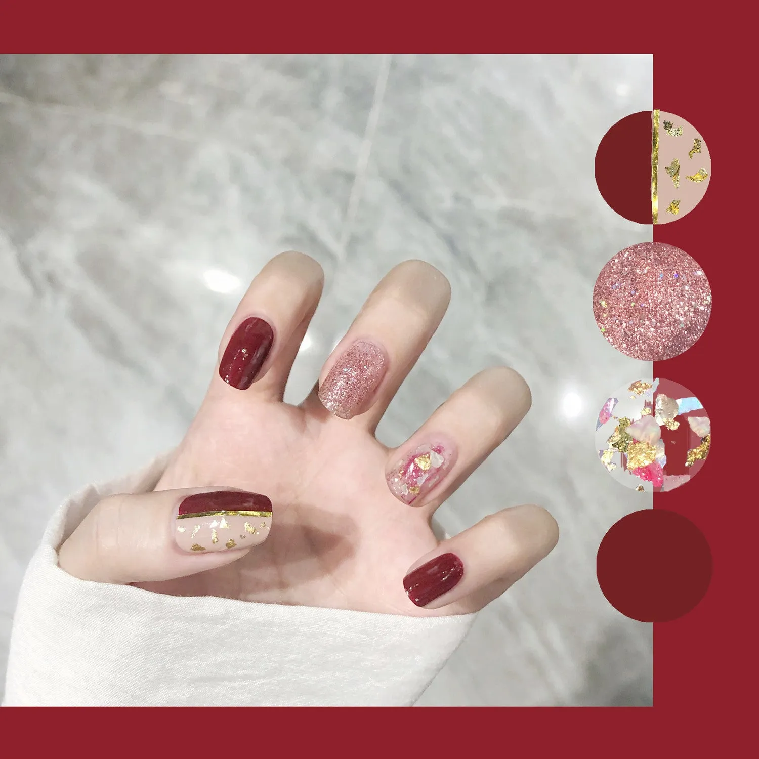 Luminous Nail Art Sticker Nail Patch Lasting Waterproof
