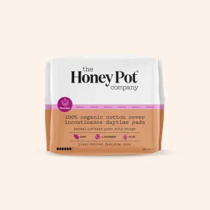 Organic Cotton Cover Herbal Incontinence Daytime Pads with Wings