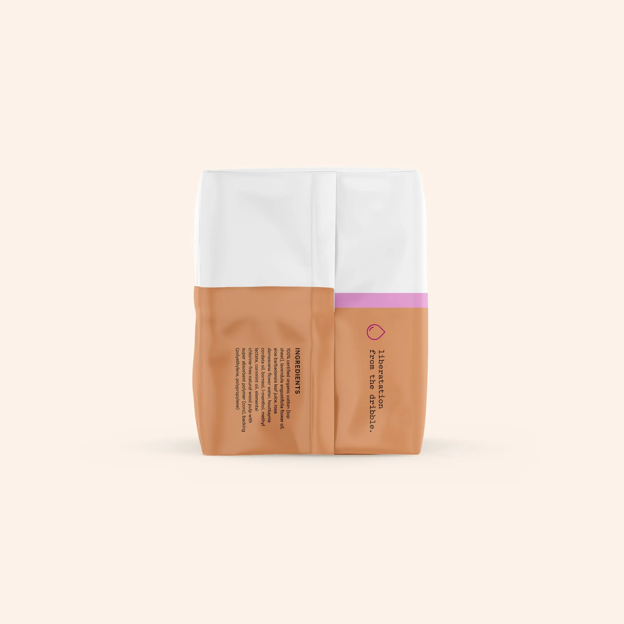 Organic Cotton Cover Herbal Incontinence Daytime Pads with Wings