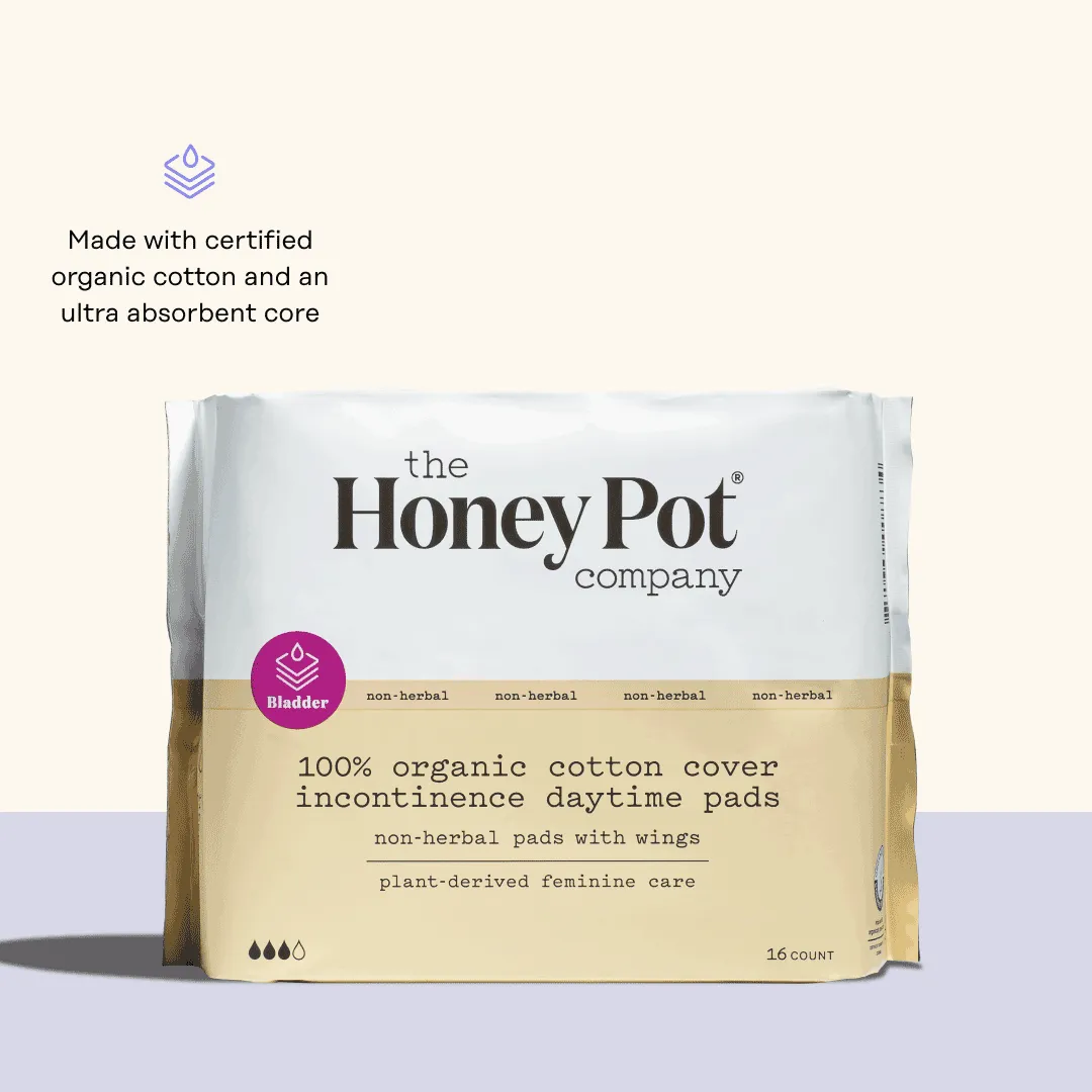 Organic Cotton Cover Non-Herbal Incontinence Daytime Pads with Wings