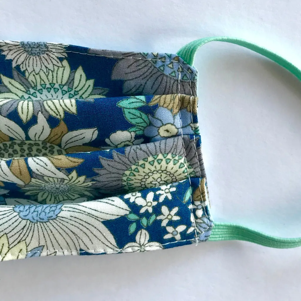 Pretty Surgical-Style Face Mask Sunflower Blue