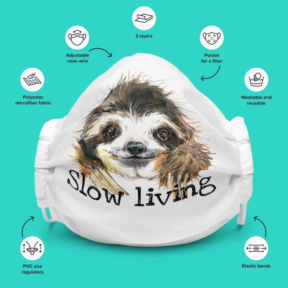 Sloth Slow Living Face Mask