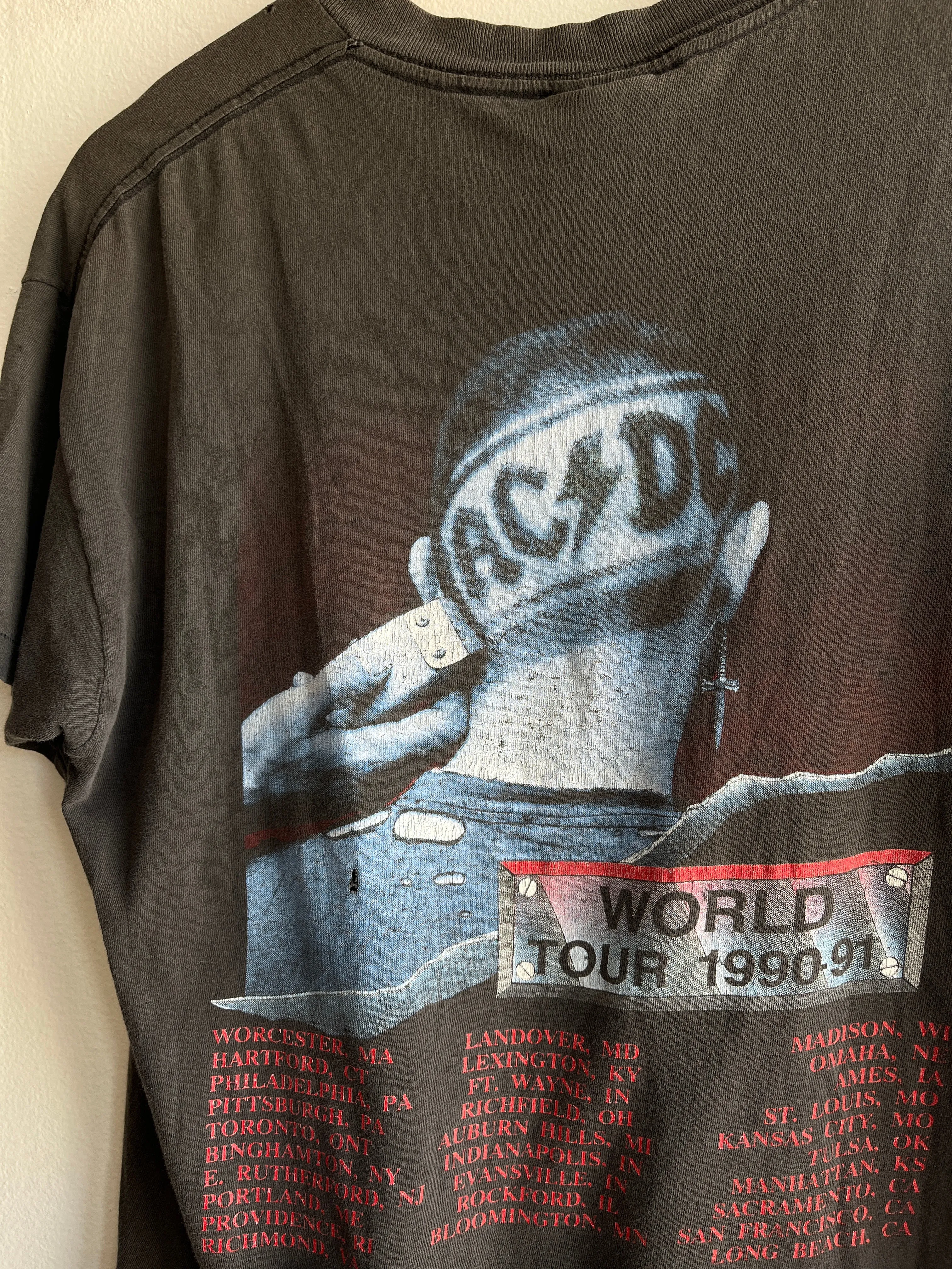 Vintage 1990 AC/DC Razors Edge Tour T-Shirt